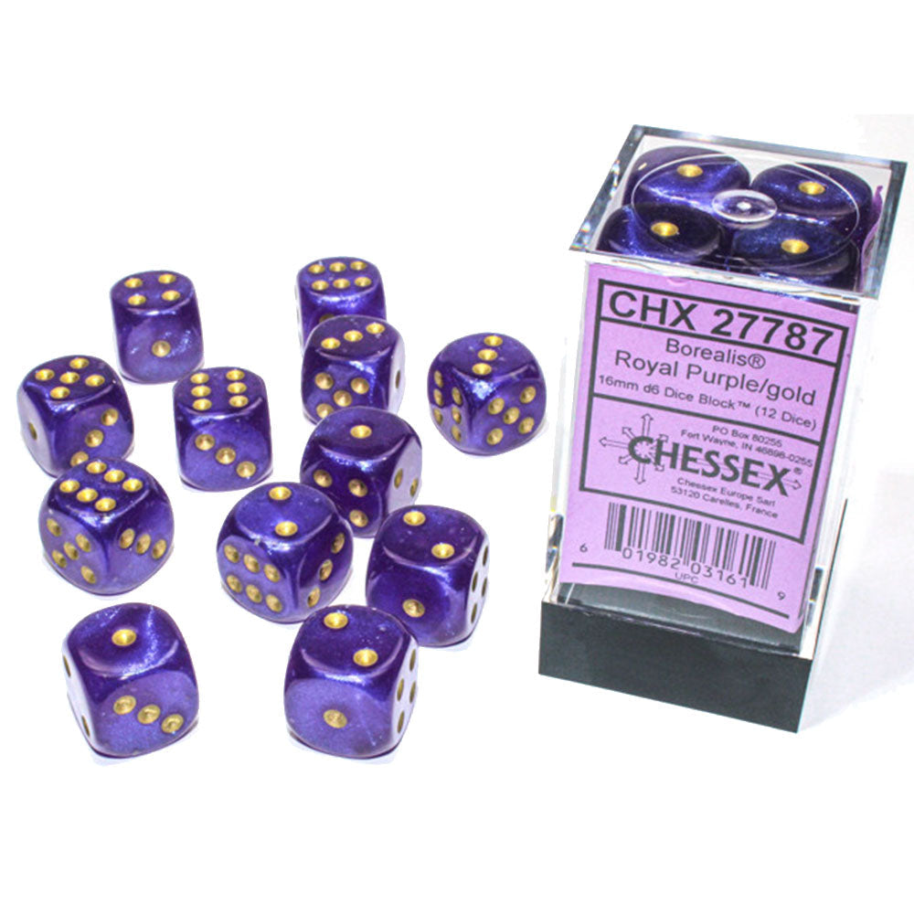 Borealis chessex 16mm d6 luminary terningblokk