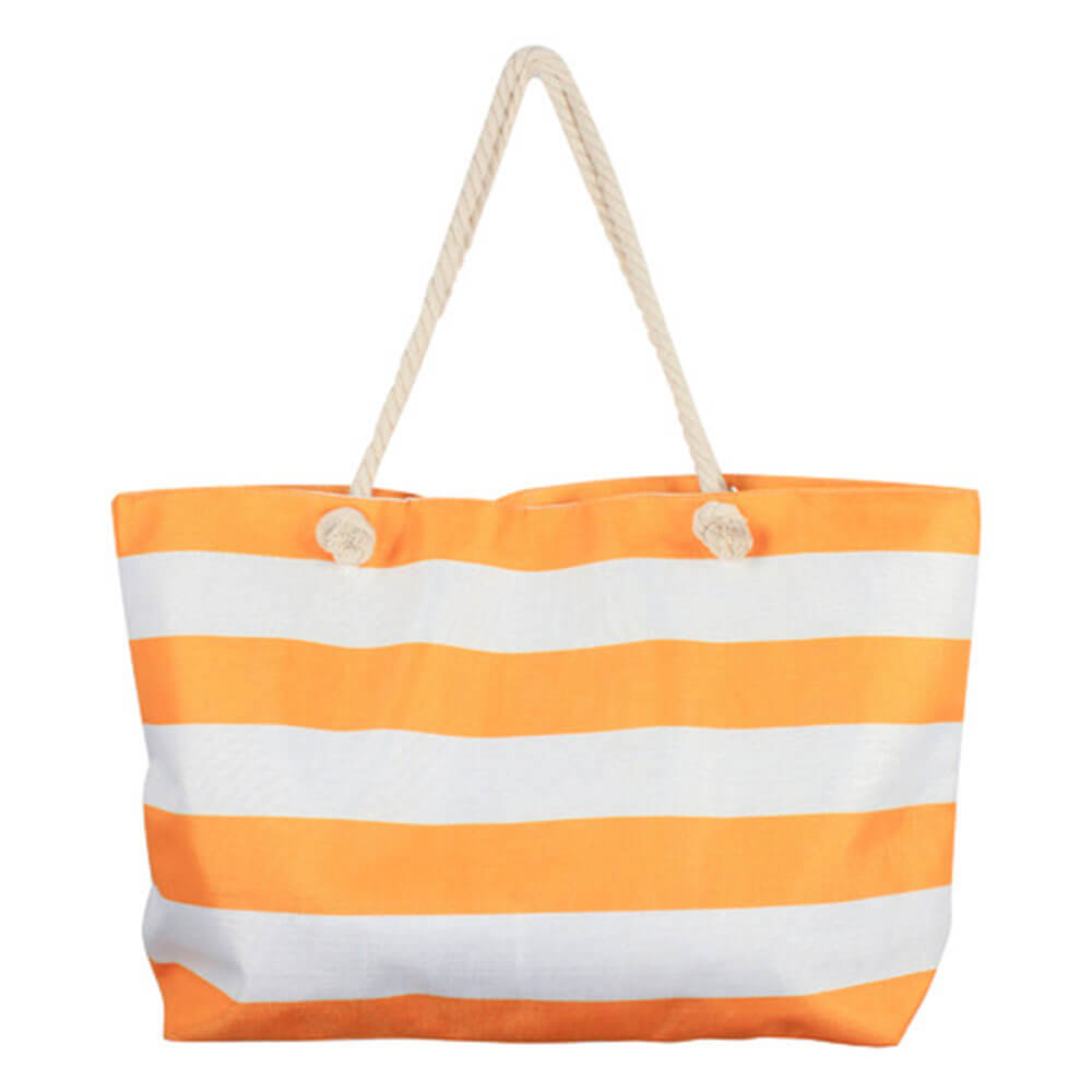 Retro Stripe Beach Tas met binnenzip (70x42x15cm)