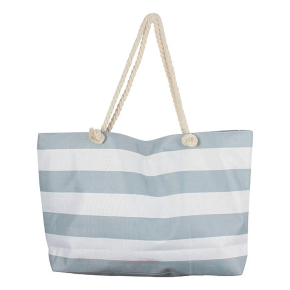 Bolsa de playa de Stripe retro con cremallera interna (70x42x15cm)