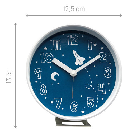 Blue NeXtime Rocket Night Light Alarm Clock (12.5x13x5.5cm)