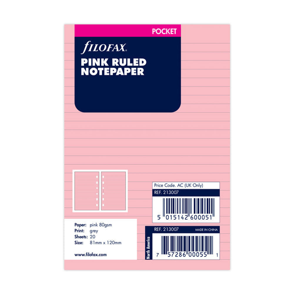 Filofax styrte Notispaper påfylling 20pk