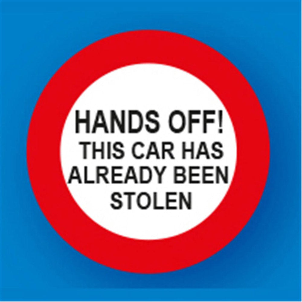 Hands Off This Car is Stolen PVC Sign Keyring