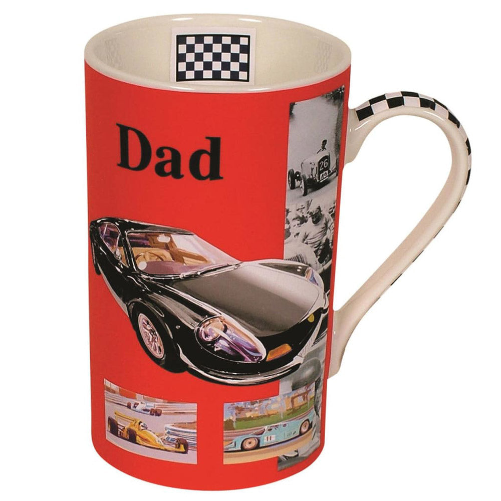 Black Car on Red Mug