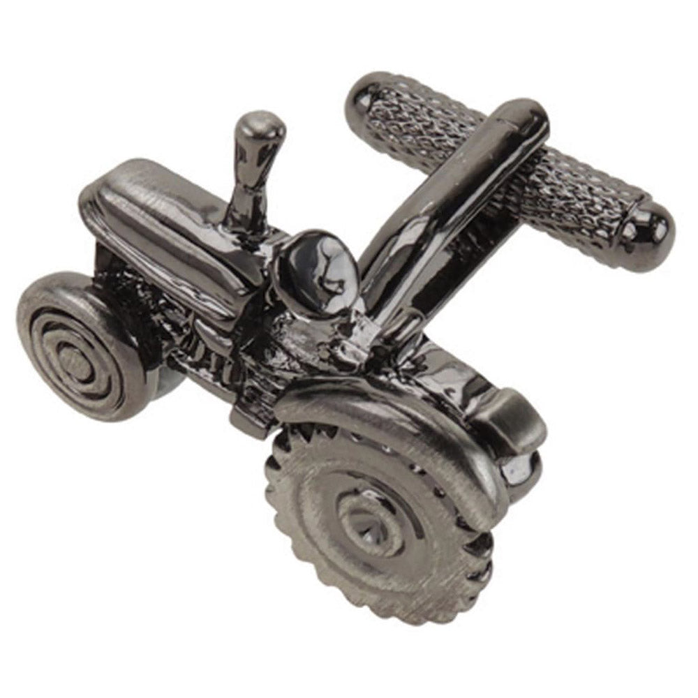 Tractor Button Cufflinks (Gunmetal)