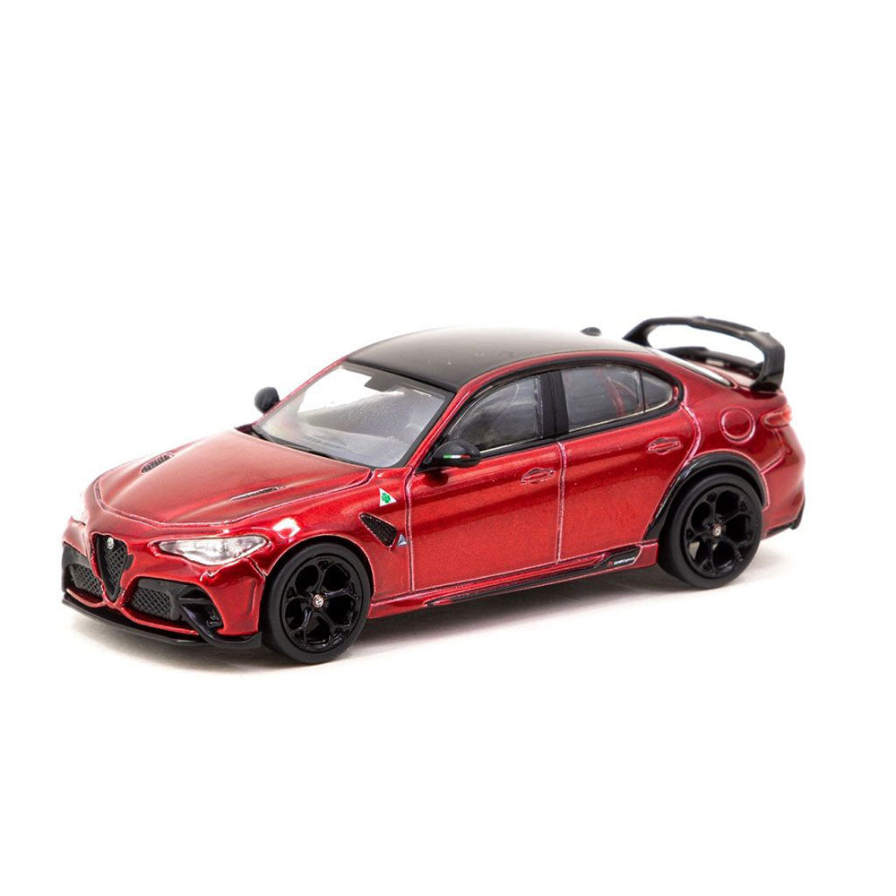 Alfa Romeo Giulia 1/64 Modelo de escala (vermelho metálico)