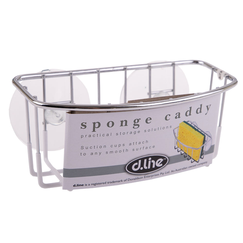 D.Line Sponge Caddy Chrome/PVC med sugkoppar