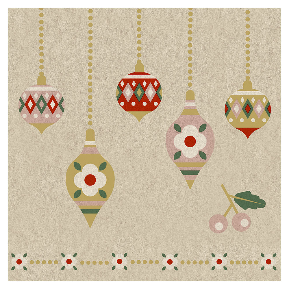 Papir+design jul baubles lunsjservietter