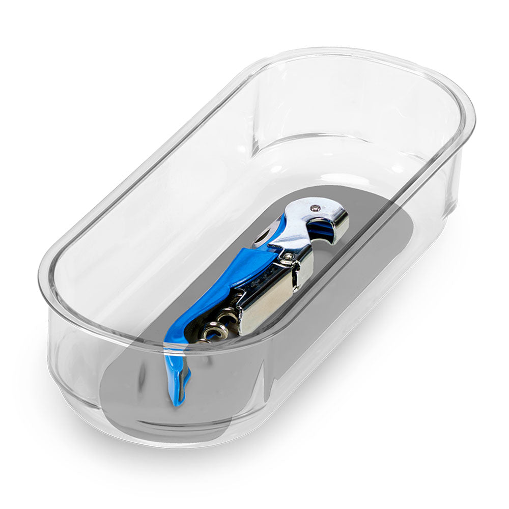 Madesmart Clear Soft Grip Bin (grijs)