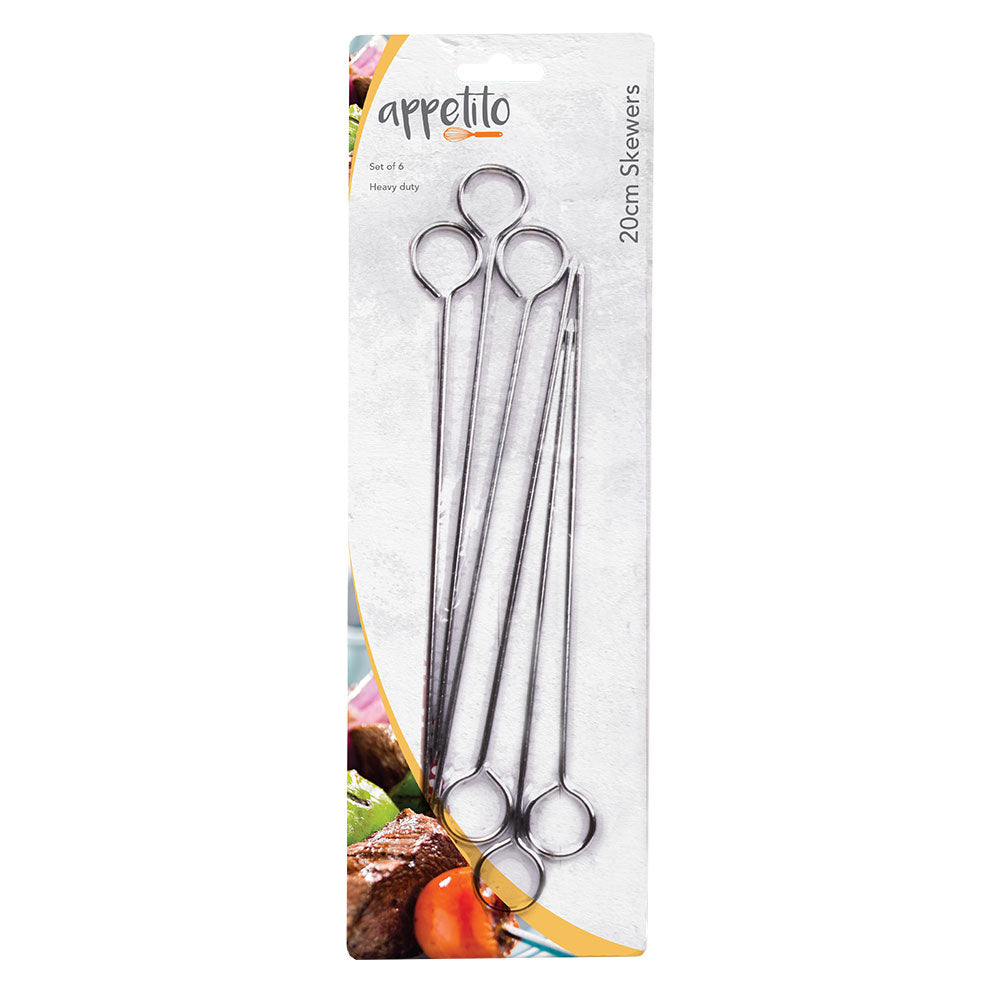 Appetito Chrome Skewers (conjunto de 6)