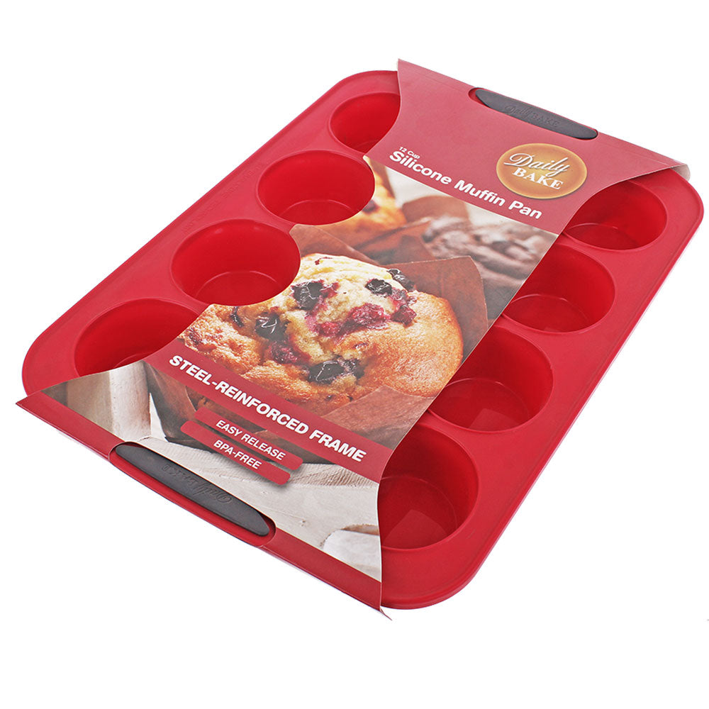 Daglig bage silikone 12-cup muffin pan