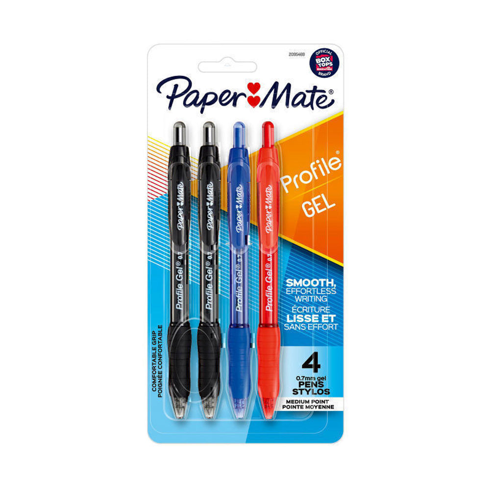 PM Profile rétractable Gel Pen 0,7 mm 2pk (boîte de 6)