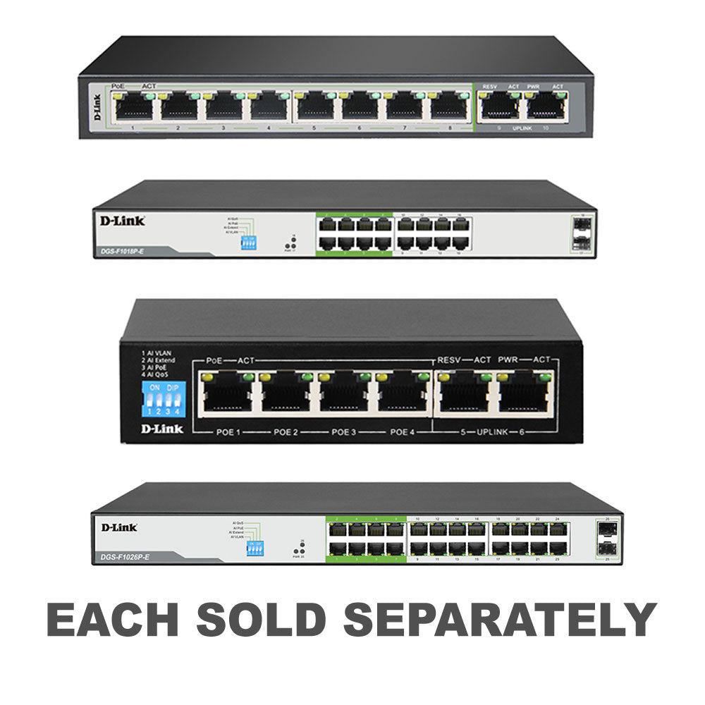 D-Link Gigabit PoE Switch with 2 Uplink Ports