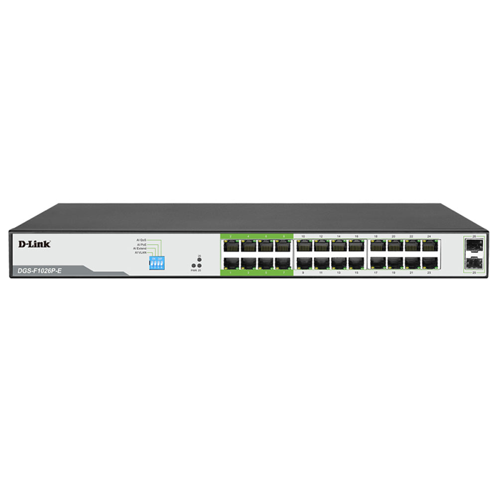 Interrupteur D-Link Gigabit POE avec 2 ports de liaison montante