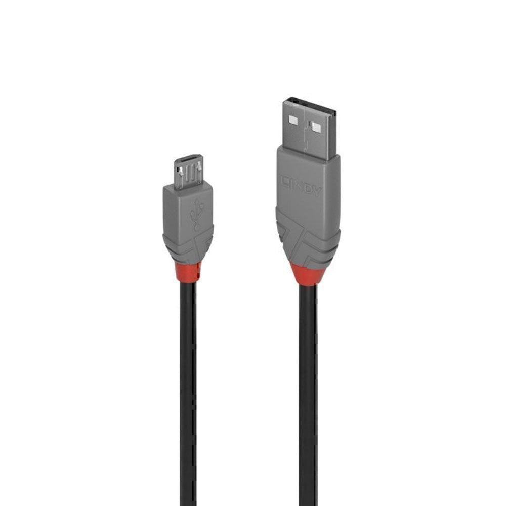 Lindy USB-A 2.0 naar Micro-B Anthra-lijn