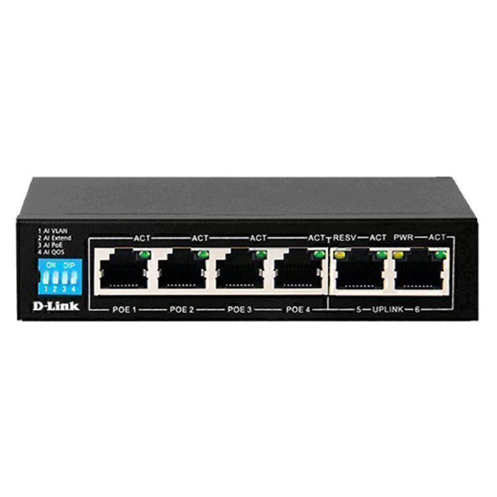 D-Link Poe Switch m/ lang rækkevidde Port