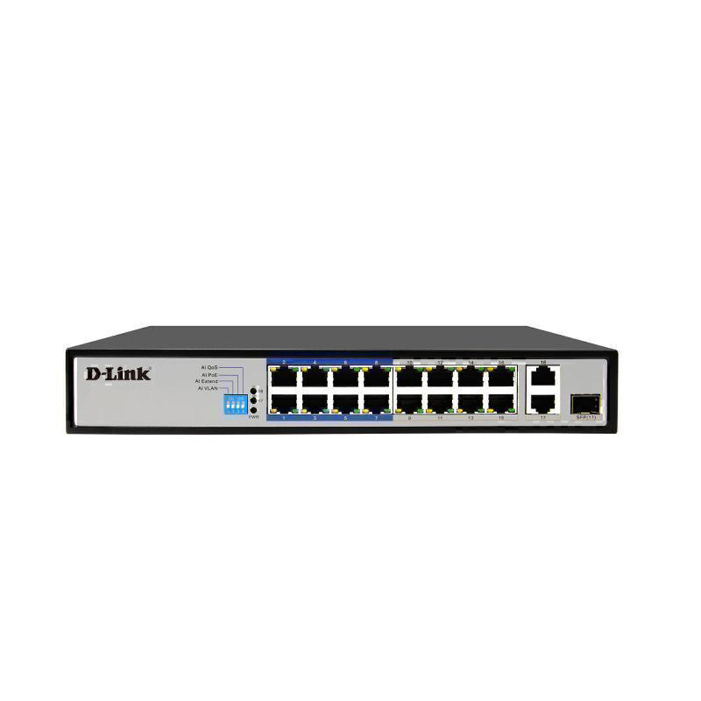 Interruptor POE D-Link con puerto de alcance largo