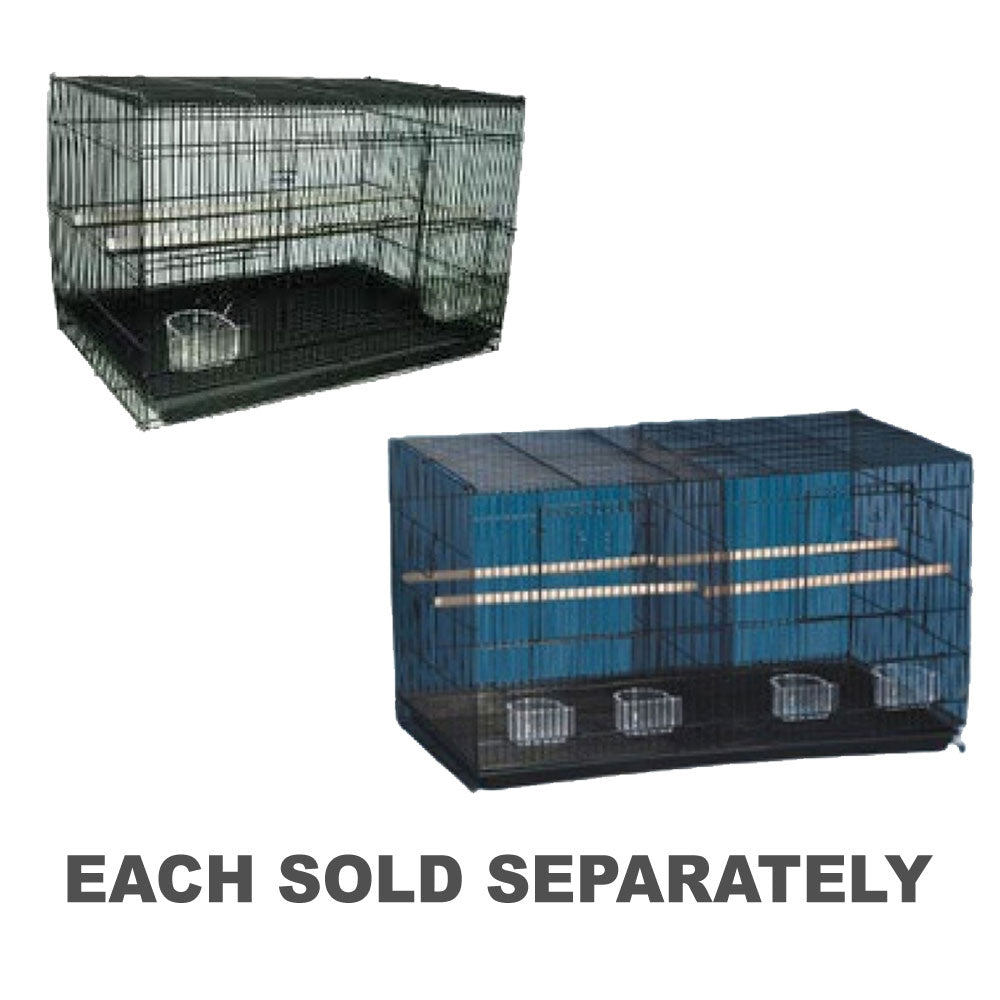 Bird Flight Cage with Divider (Black)