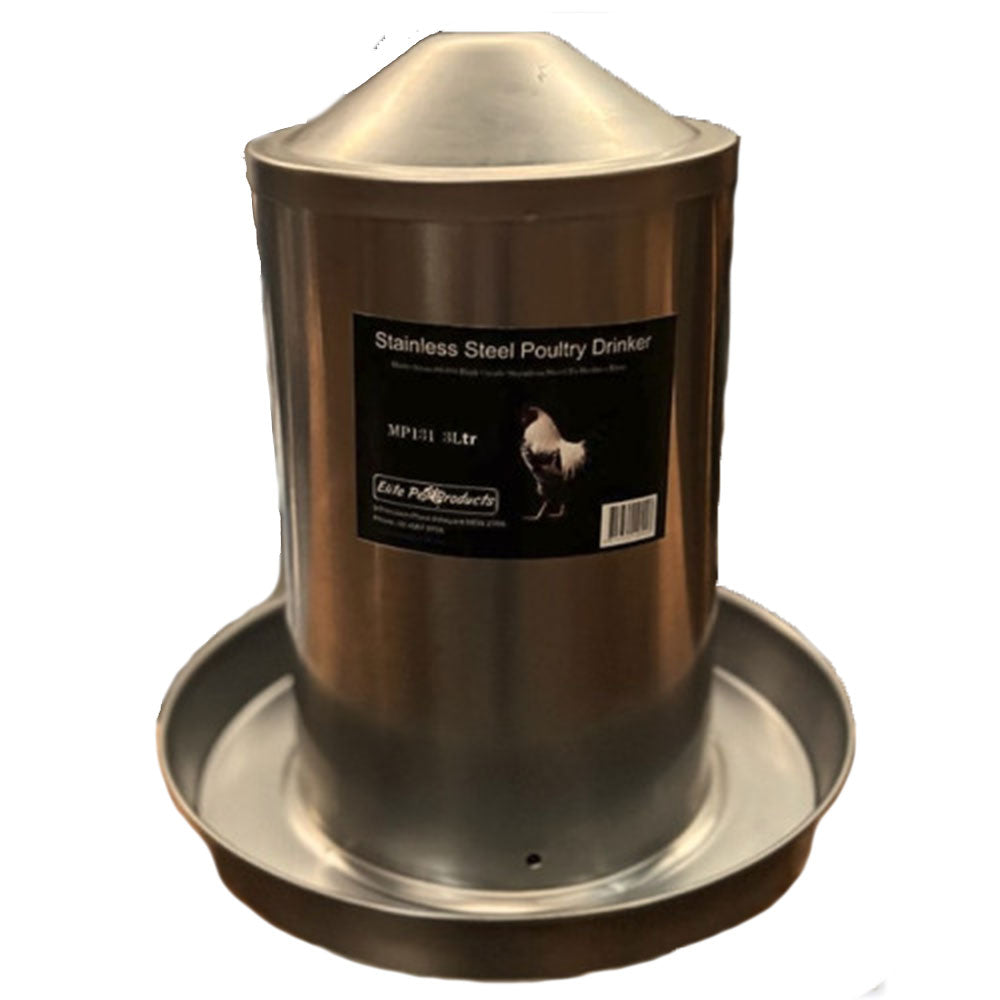 Elite Stainless Steel Poultry Drinker