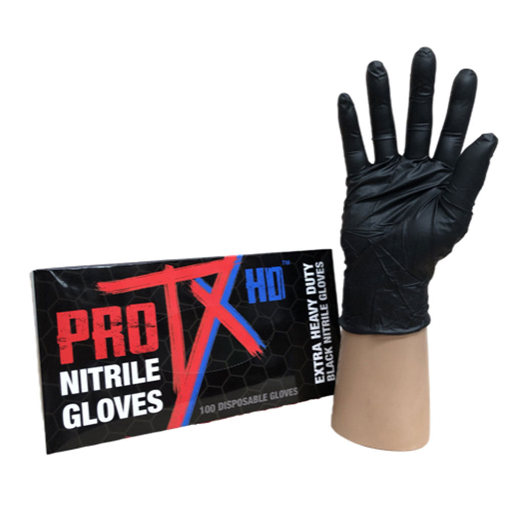 Pro Tx HD tunga nitrilhandskar 100 st (svart)