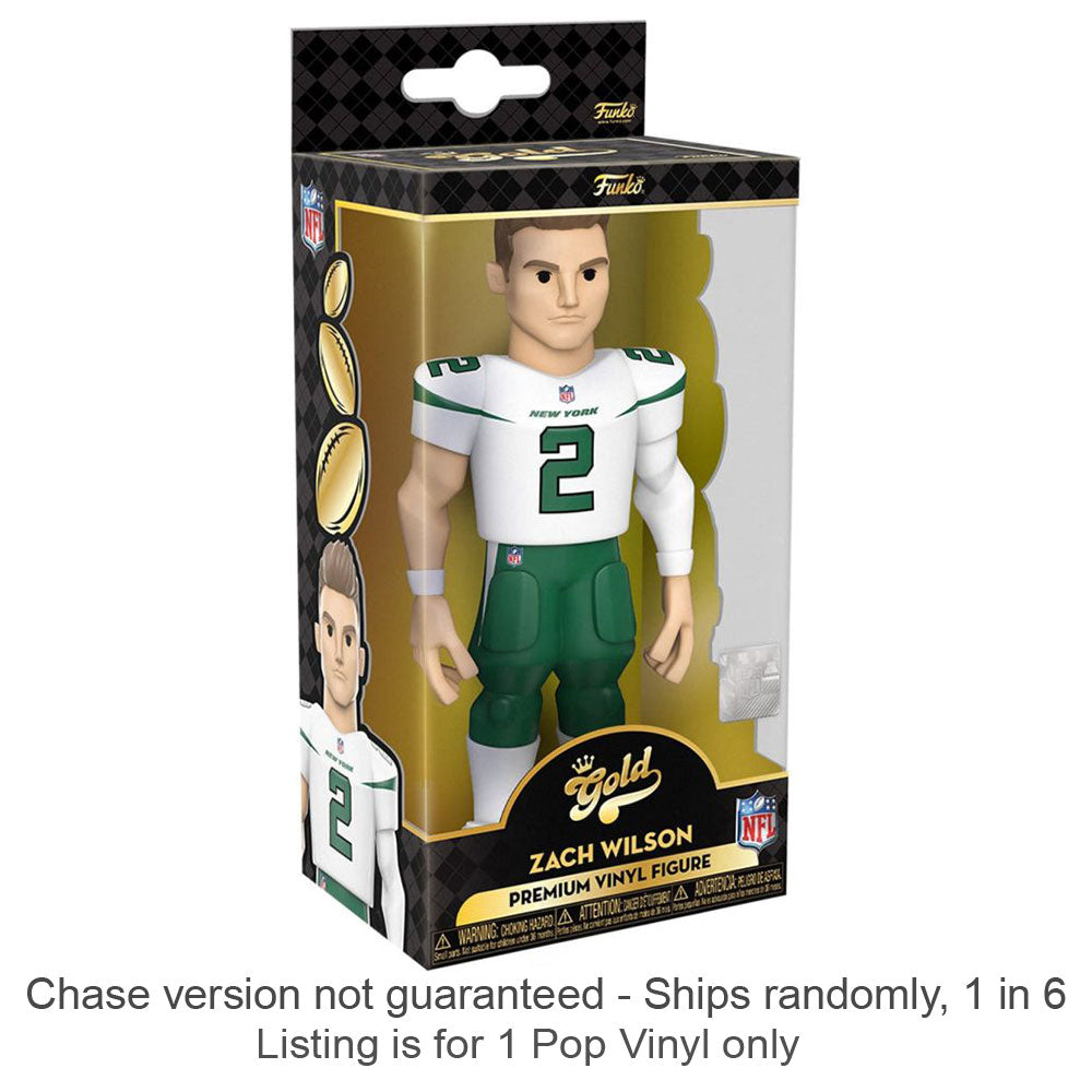 NFL: NY Jets Zach Wilson Vinyl Gold Chase skibe 1 ud af 6