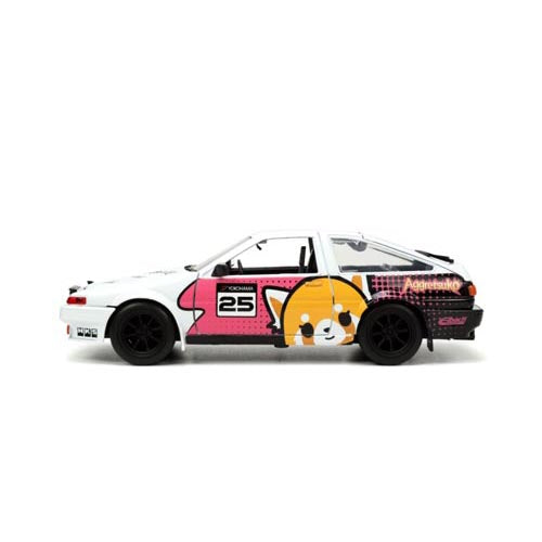 Aggretsuko Toyota AE86 with Aggretsuko 1:24 Diecast Set