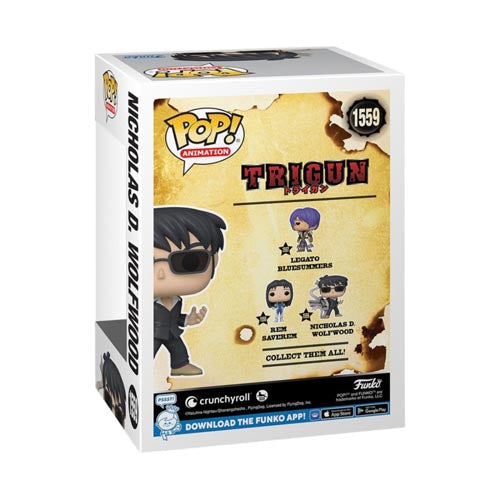 Trigun Nicholas Wolfwood w/Punisher Pop! Vinyl