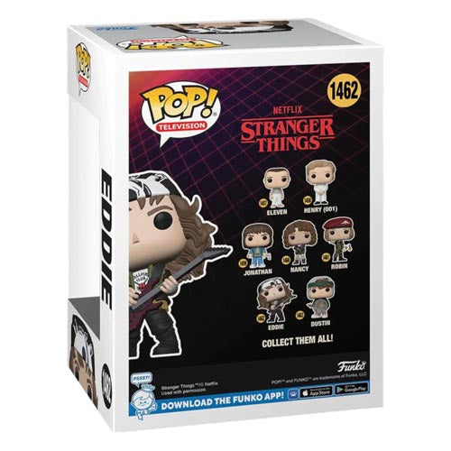 Stranger Things Hunter Eddie w/ Guitar US Ex. Metallic Pop!