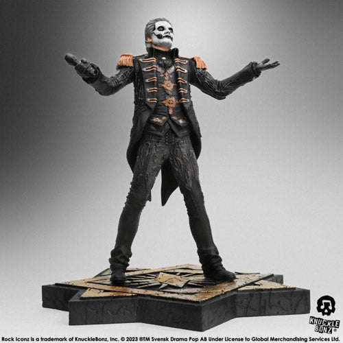 Ghost Papa Emeritus in Military Jacket Rock Iconz Statue