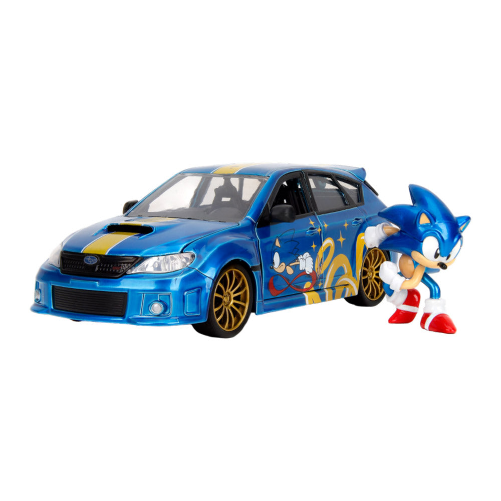 Sonic  Subaru STI with Sonic Figure 1:24 Scale Vehicle