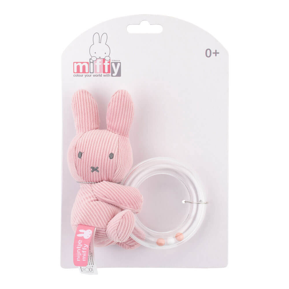 Miffy Ring Rattle with Beads