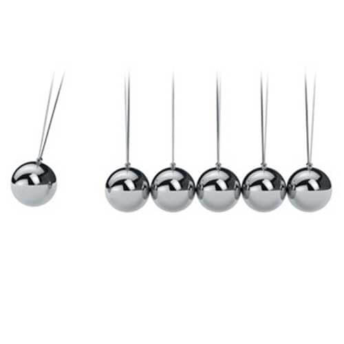 Newton's Cradle w/ Wood Look Base