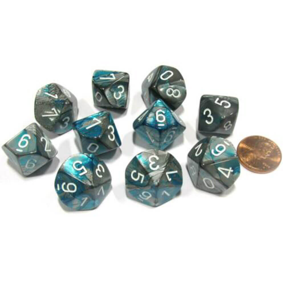 Ensemble de gemini à 10 die polyédrique de Chessex D10