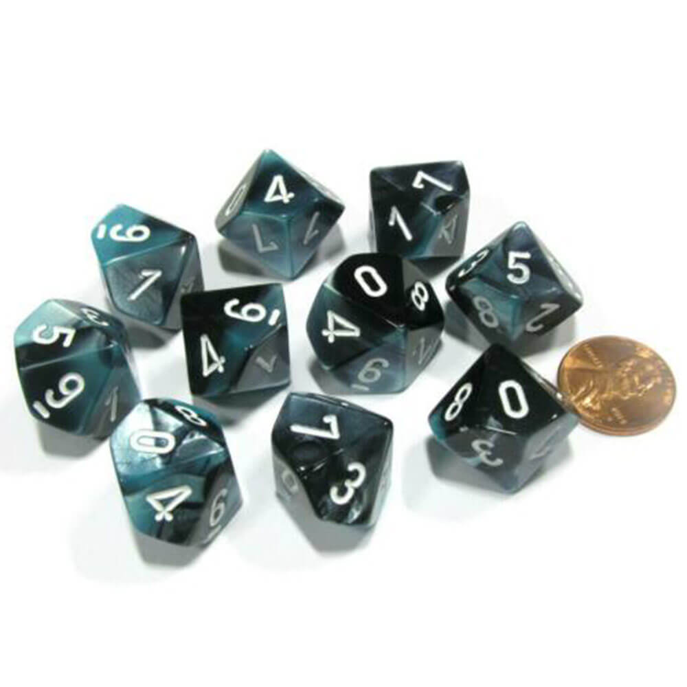 Ensemble de gemini à 10 die polyédrique de Chessex D10