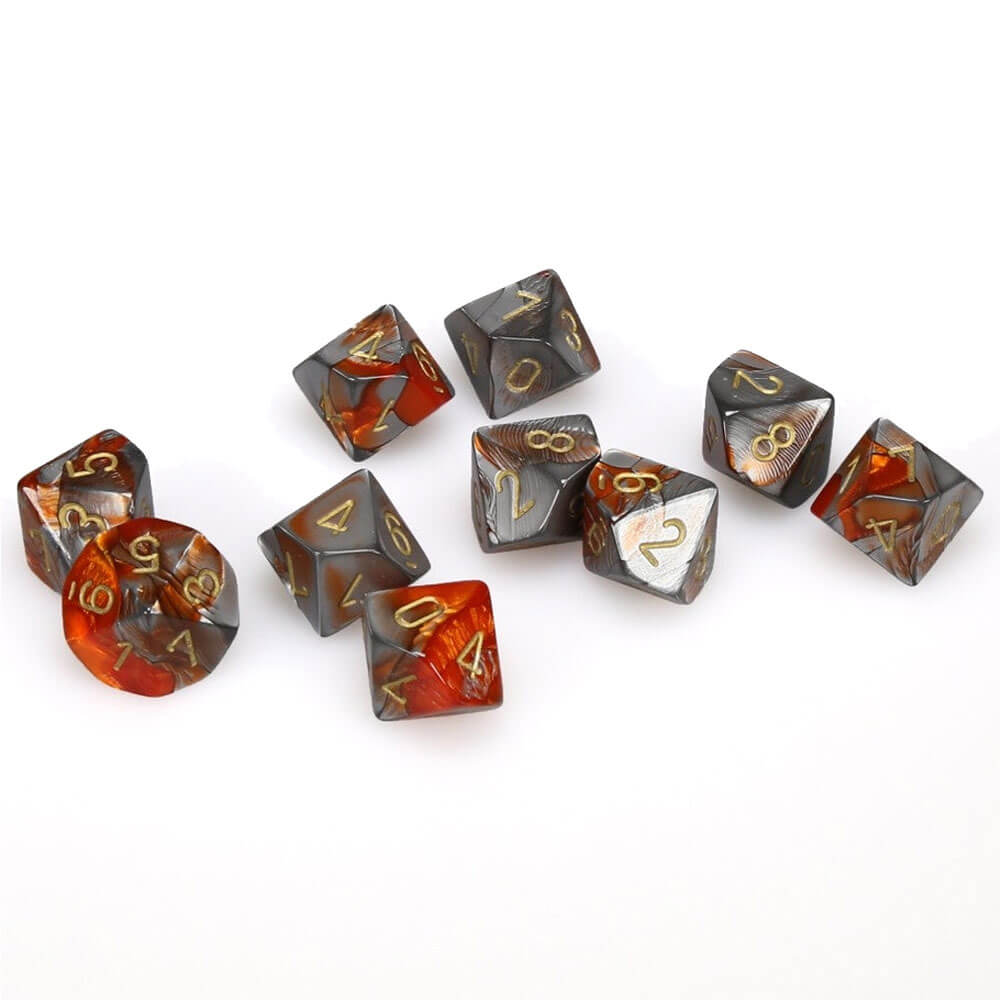 Ensemble de gemini à 10 die polyédrique de Chessex D10