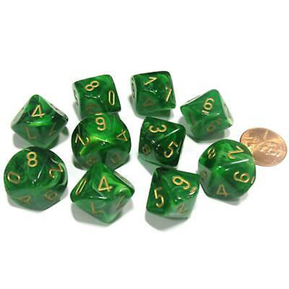 Set Vortex à 10 die Polyédrique de Chessex D10