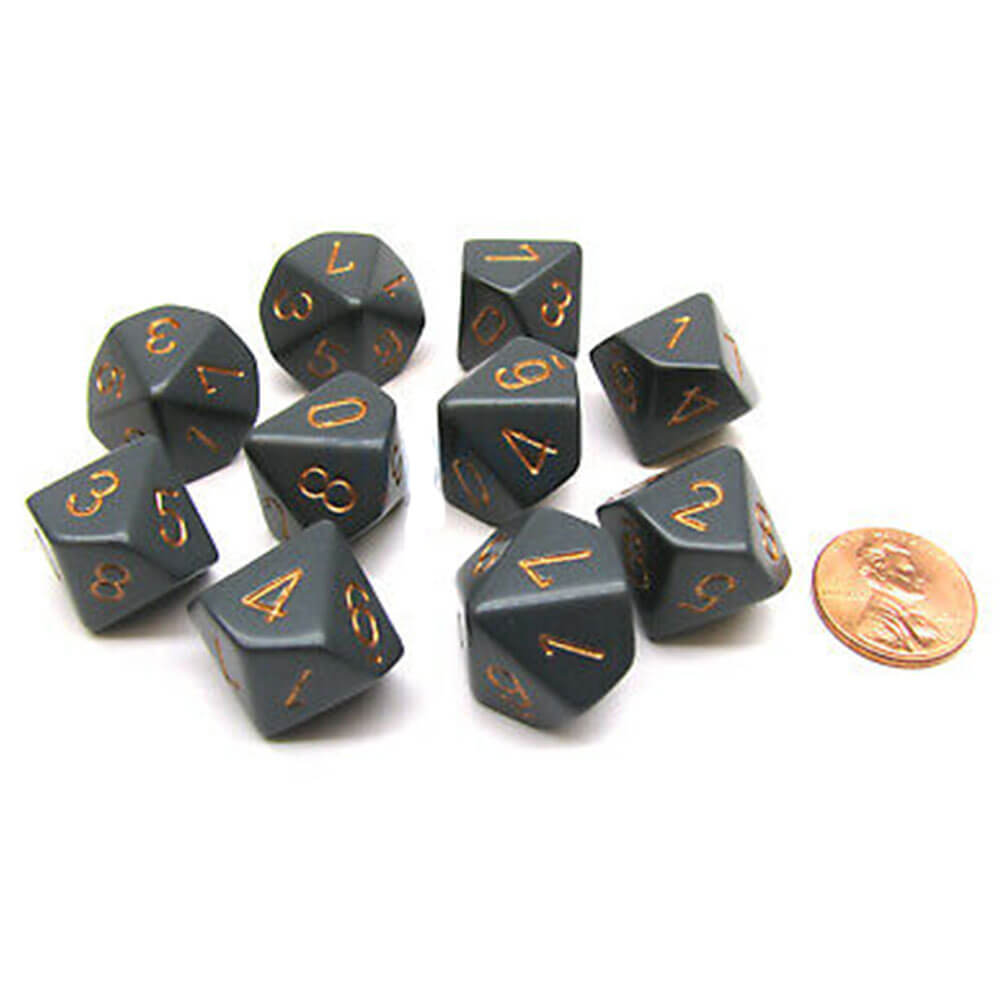 Chessex D10 Polyhedral 10-Die Opaque Set