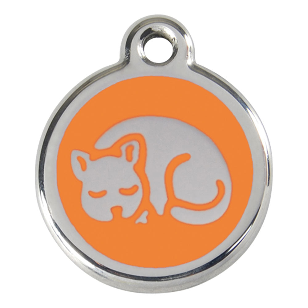 Stainless Steel Kitten Enamel Cat Tags (Small)