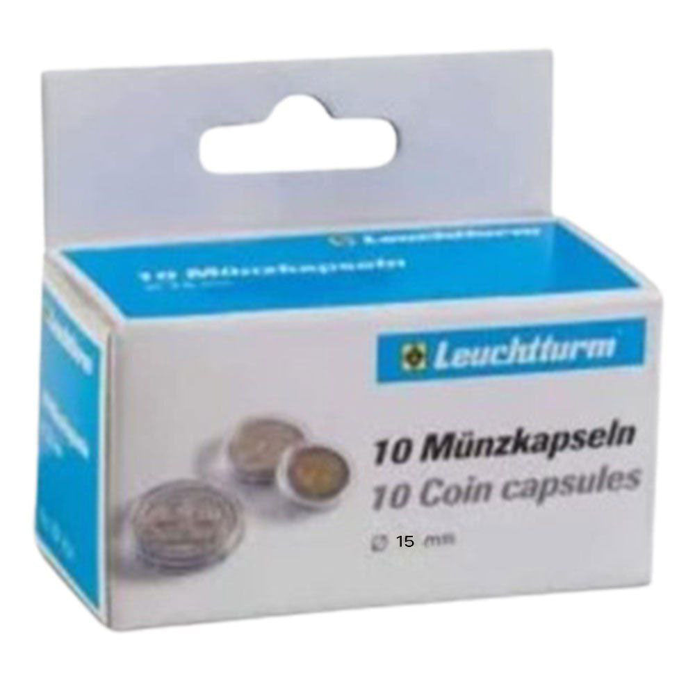 Cápsulas de monedas Leuchtturm 10pk (del tamaño 10-19)