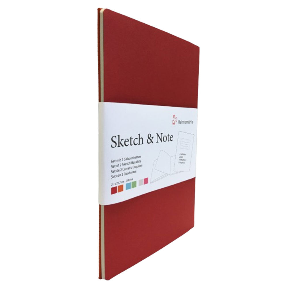 Hahnemuehle Sketch & Note Booklets 2pk (Cerise / paprika)