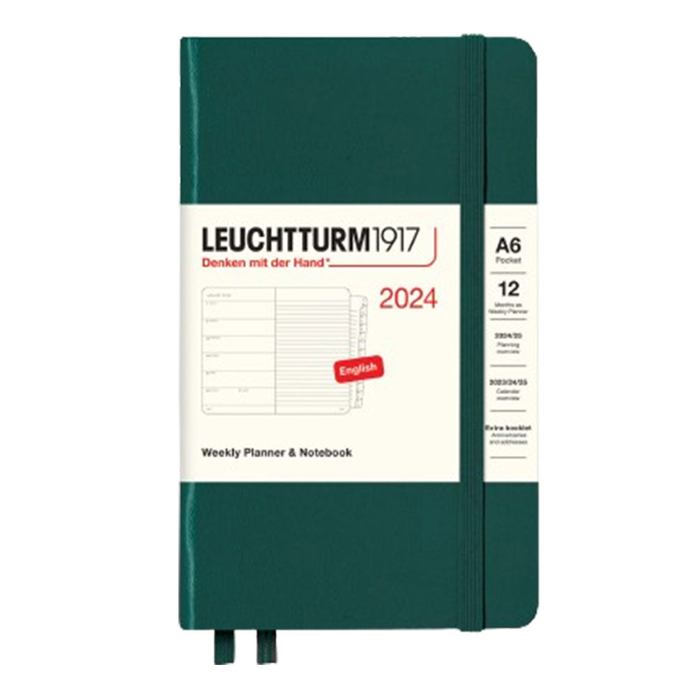 2024 A6 Week Pocket Planner & Notebook con opuscolo