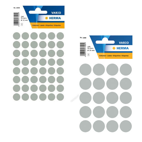 Herma Multi-Purpose Round Sticker Labels (Grey)