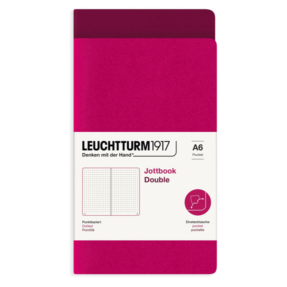 Leuchtturm Twin Pack Jottbook prikket A6