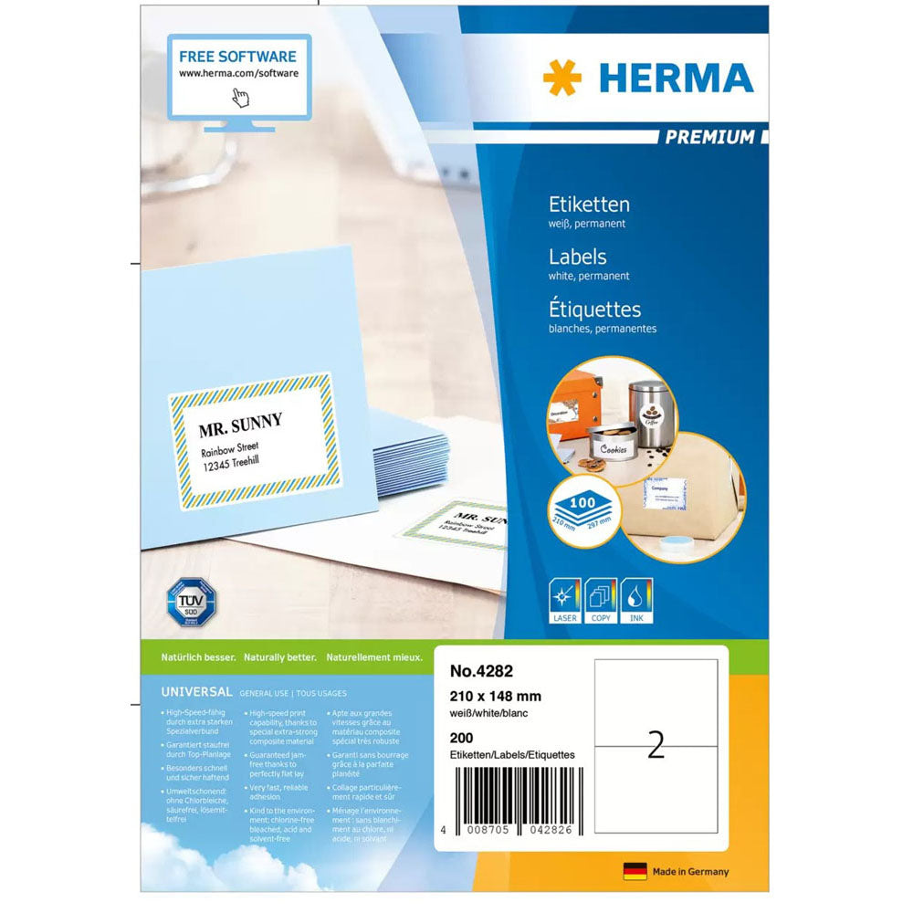 HERMA Premium mærker A4 210mm 100pc