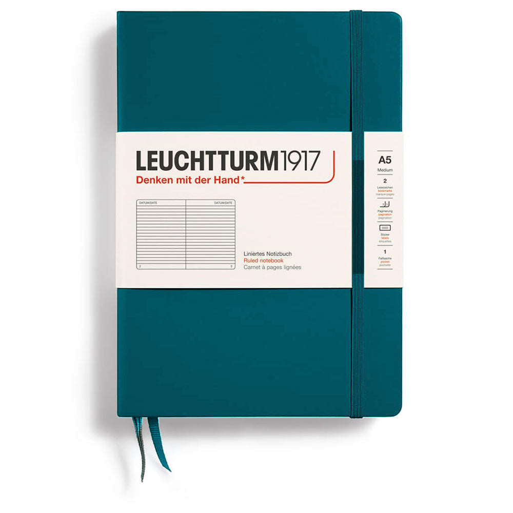 Leuchtturm Hardcover Ruled Notebook A5 (Green)