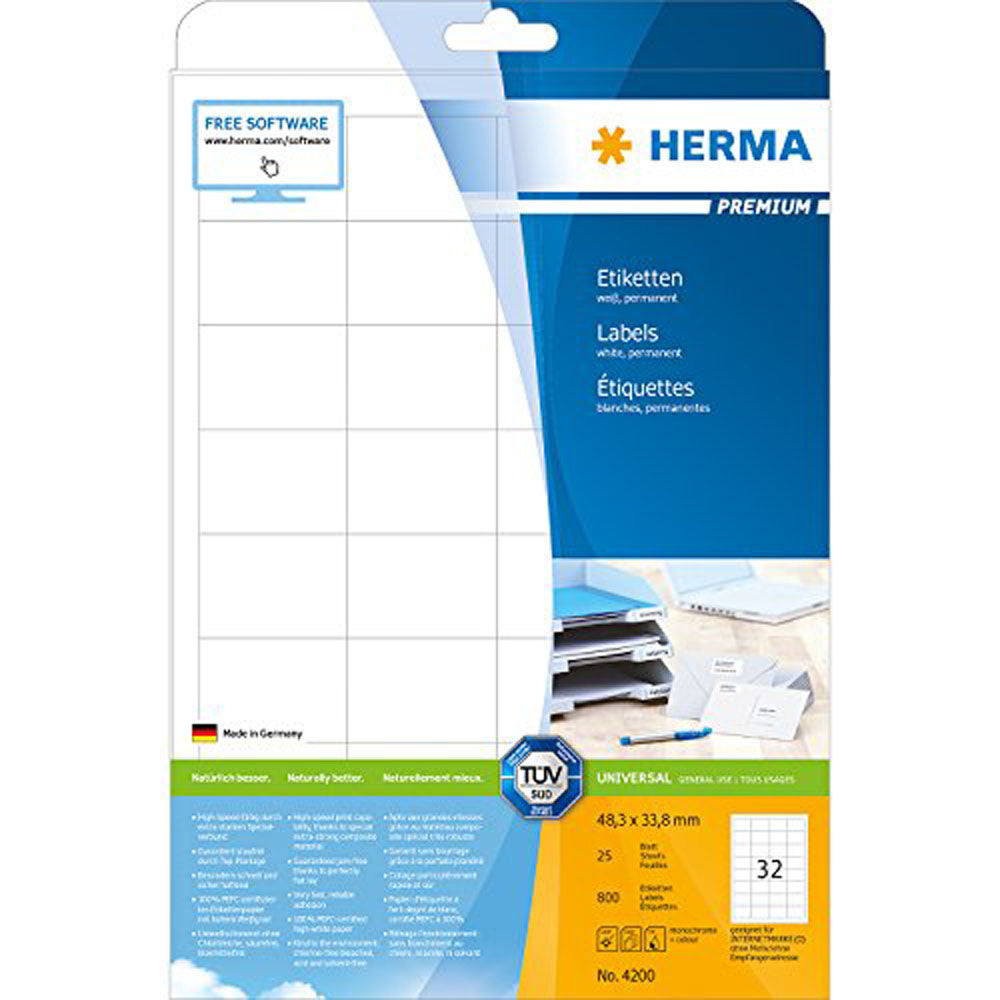 Herma Premium Labels A4 33,8mm 25 st