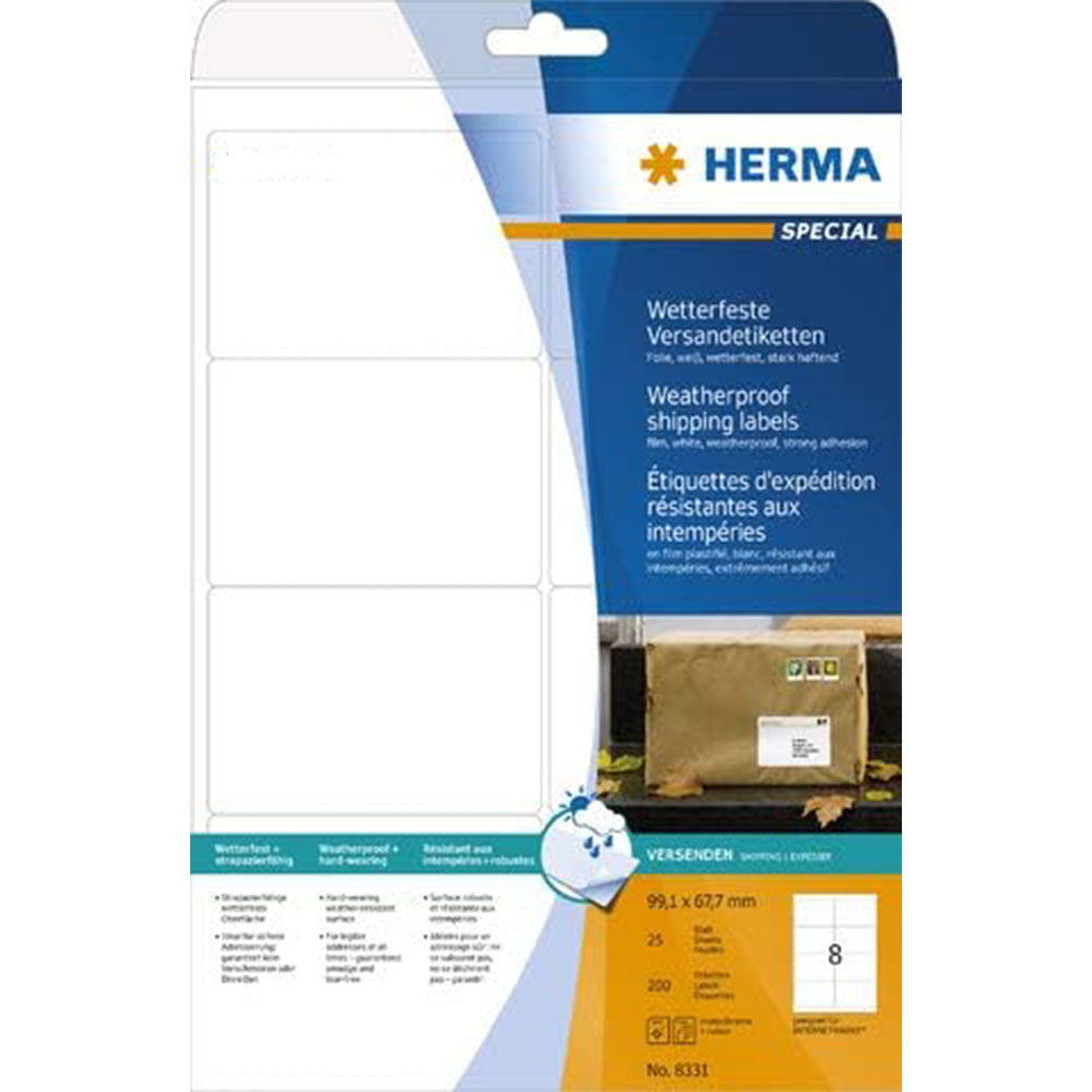 Herma WeatherProof Endery Etykiety A4 (White)