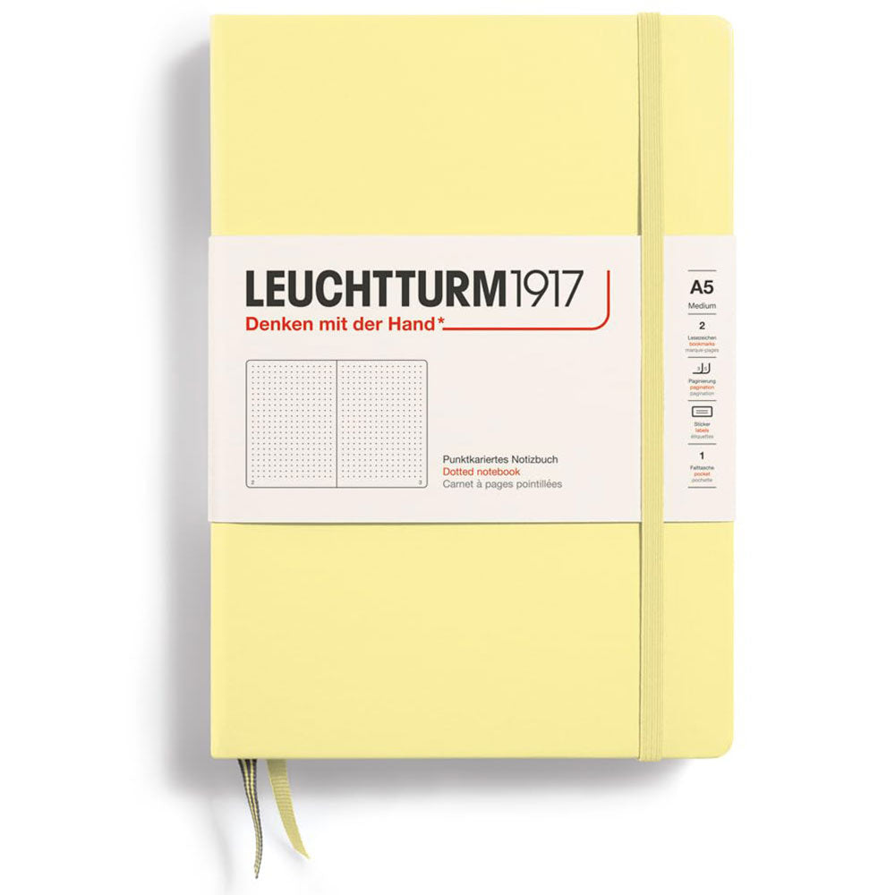 Leuchtturmハードカバー点線ノートブックA5（黄色）