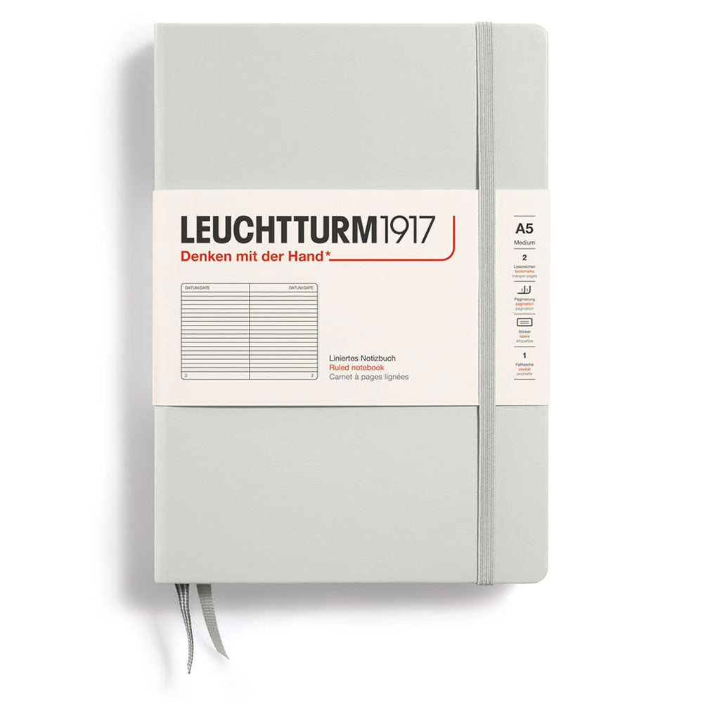 Leuchtturm Hardcover styrede notebook A5