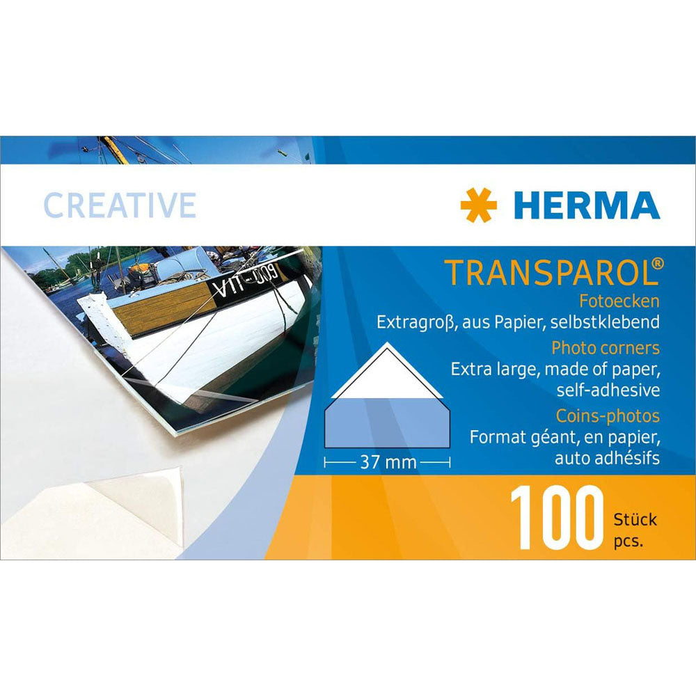 Herma Large Transparent Photo Corners 100pc