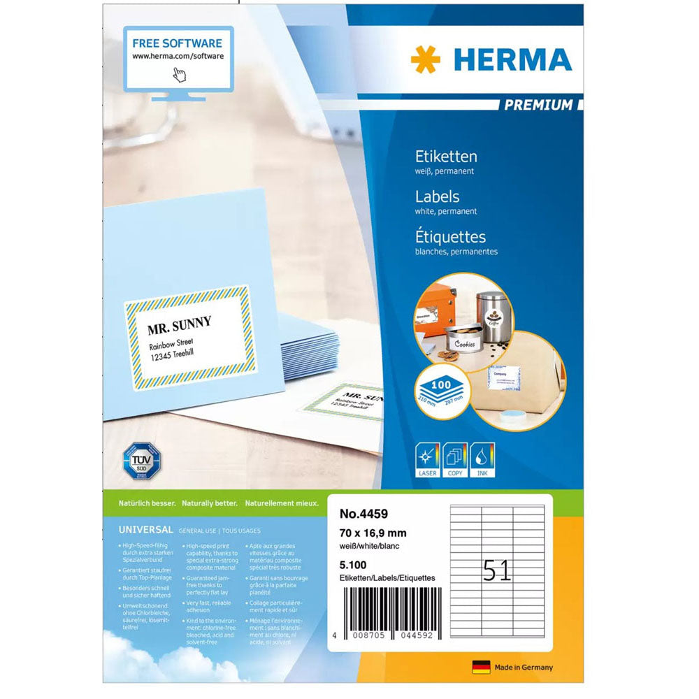 HERMA Premium -mærker A4 70mm 200 pc